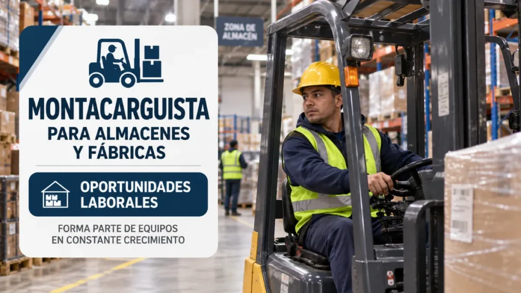 Montacarguista para almacenes y fábricas