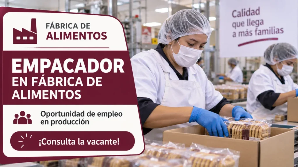 Empacador en fábrica de alimentos