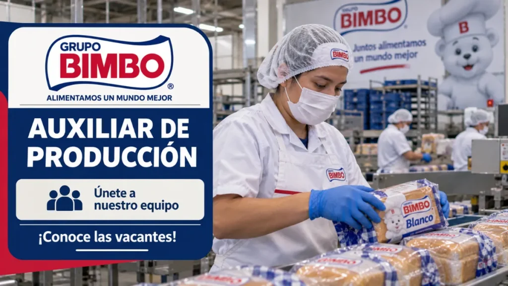 Auxiliar de producción en Grupo Bimbo