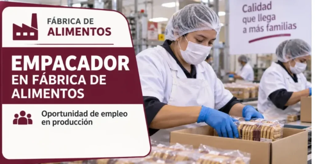 Empacador en fabrica de alimento
